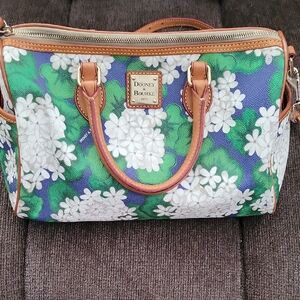 Dooney & Bourke Blue and Green Floral Satchel